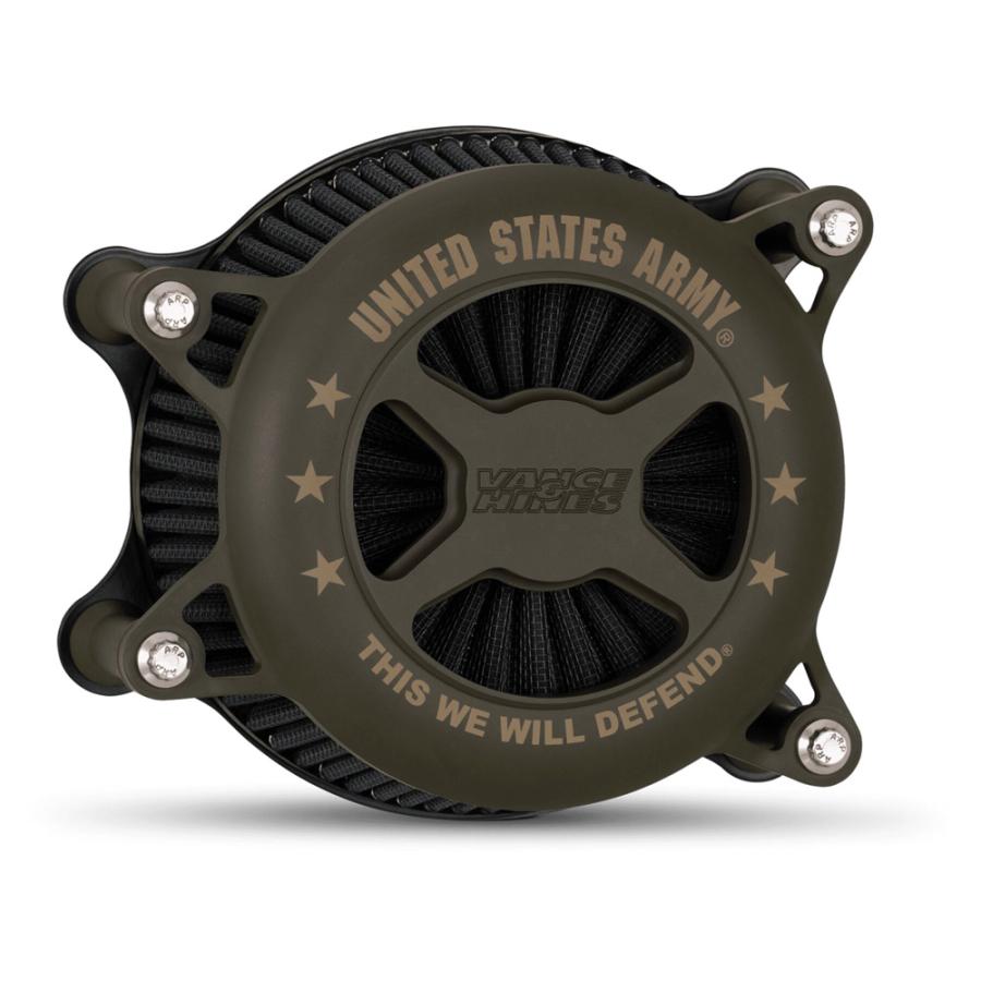 Vance＆Hines M8用エアクリーナー VO2 ミリタリーパワーシリーズ Army