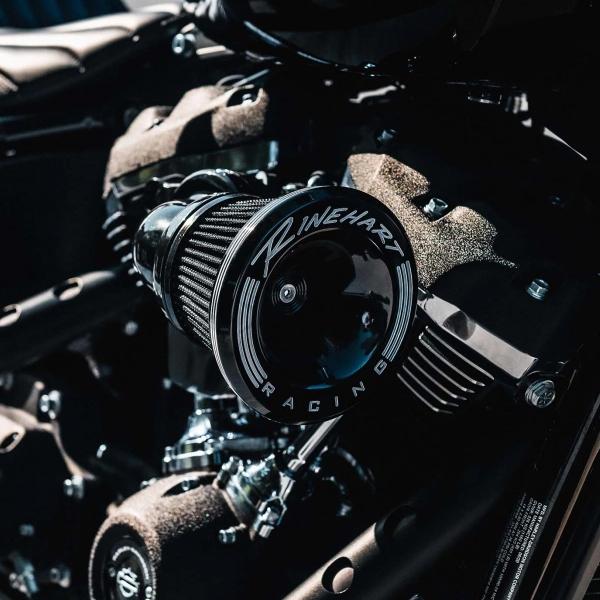 ラインハート Motoシリーズ Velocity 90度 乾式エアクリーナー ブラック M8用 910-1100_1