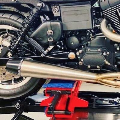 SAWICKI 930-01226 ミッドレングス・2in1フルエキゾーストマフラー ブラッシュ/ブラックエンド 1999〜2016 ツーリング