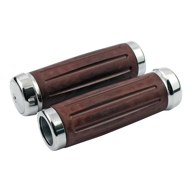 RIVERSIDE CUSTOM Bakelite レトログリップ クローム 電子制御スロットル用