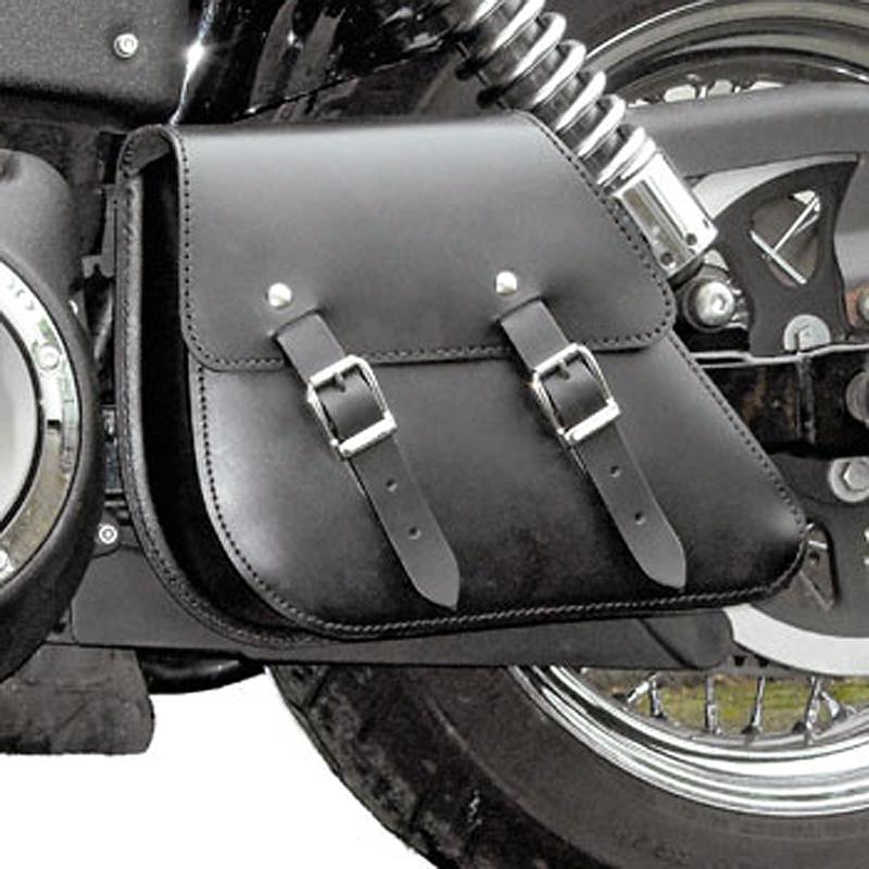 LONGRIDE レザースイングアームバッグ (ブラック) ダイナ : HD-PARTS