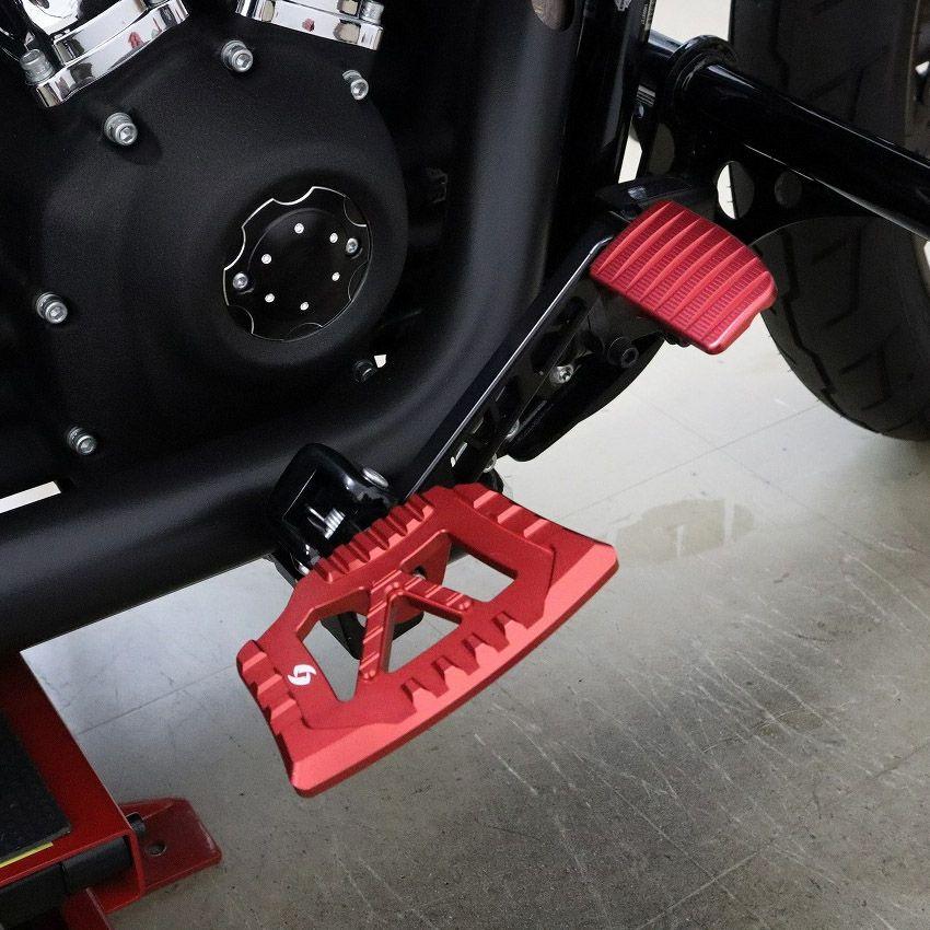ハーレー M8 ソフテイル リアブレーキレバーキットV2 Aタイプ (レッド