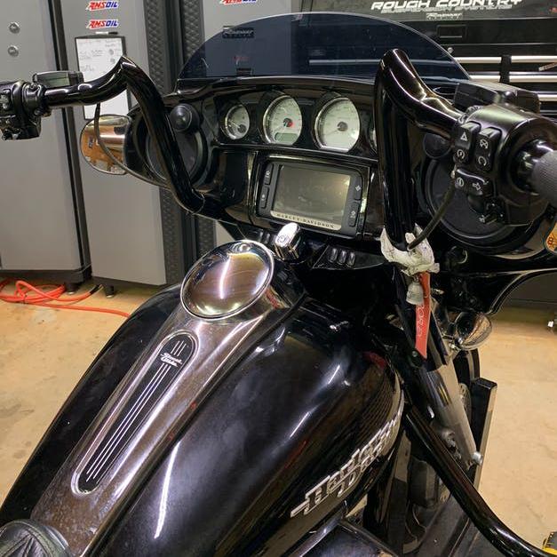 KST Kustoms BISON BAGGER 1.5インチ径 ハンドルバー 14インチ グロスブラック