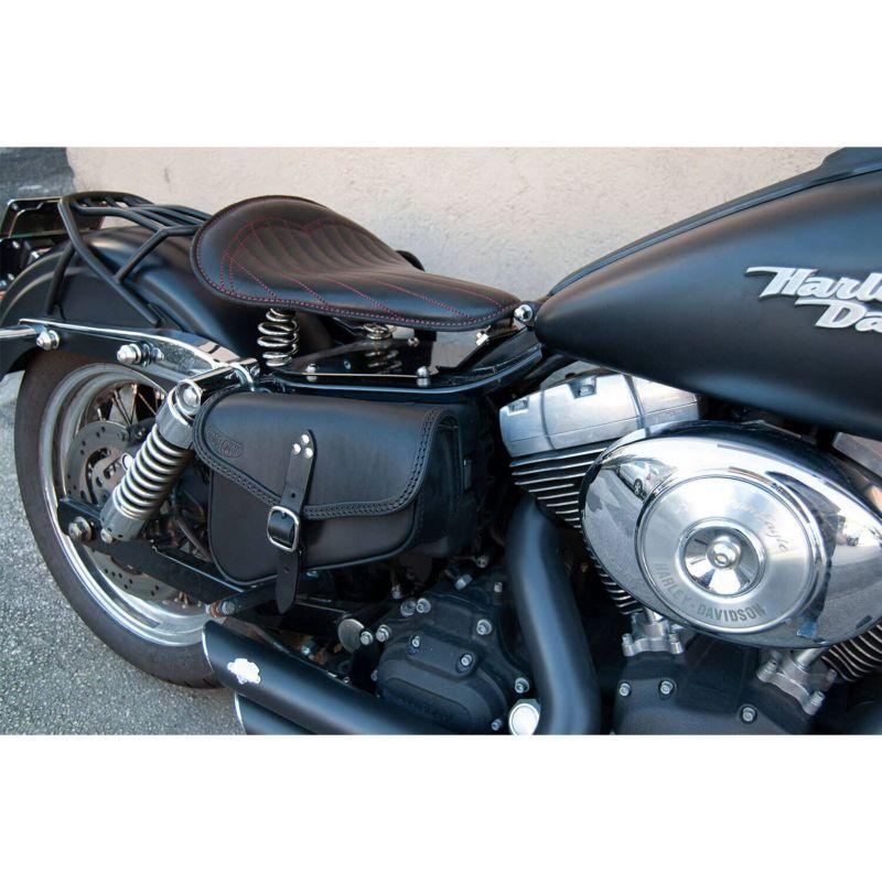 エンズクオイオ Battery Cover Bag レザーサドルバッグ 2.9L (ブラック