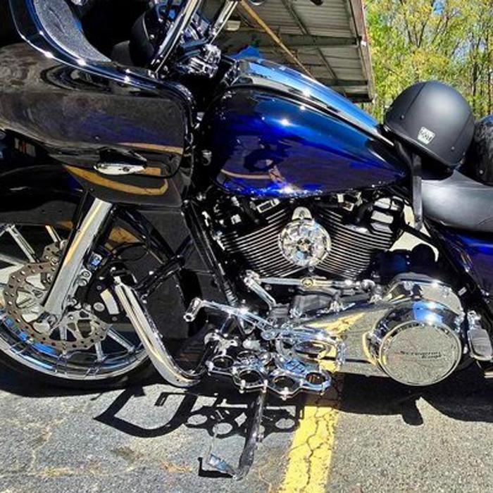 ツーリング、FLソフテイル ブラスナックル・フットボード