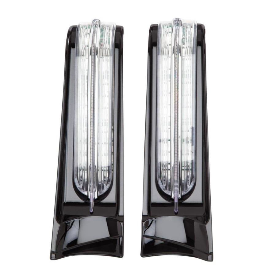 シロ C40003 LEDフィラーパネルライト ブラック/クリアレンズ 2014〜2023 FLHT、FLHTCU、FLHTCUL、FLHTK、FLHTKL、FLHR、FLHRC、FLTRU、FLTRKの画像