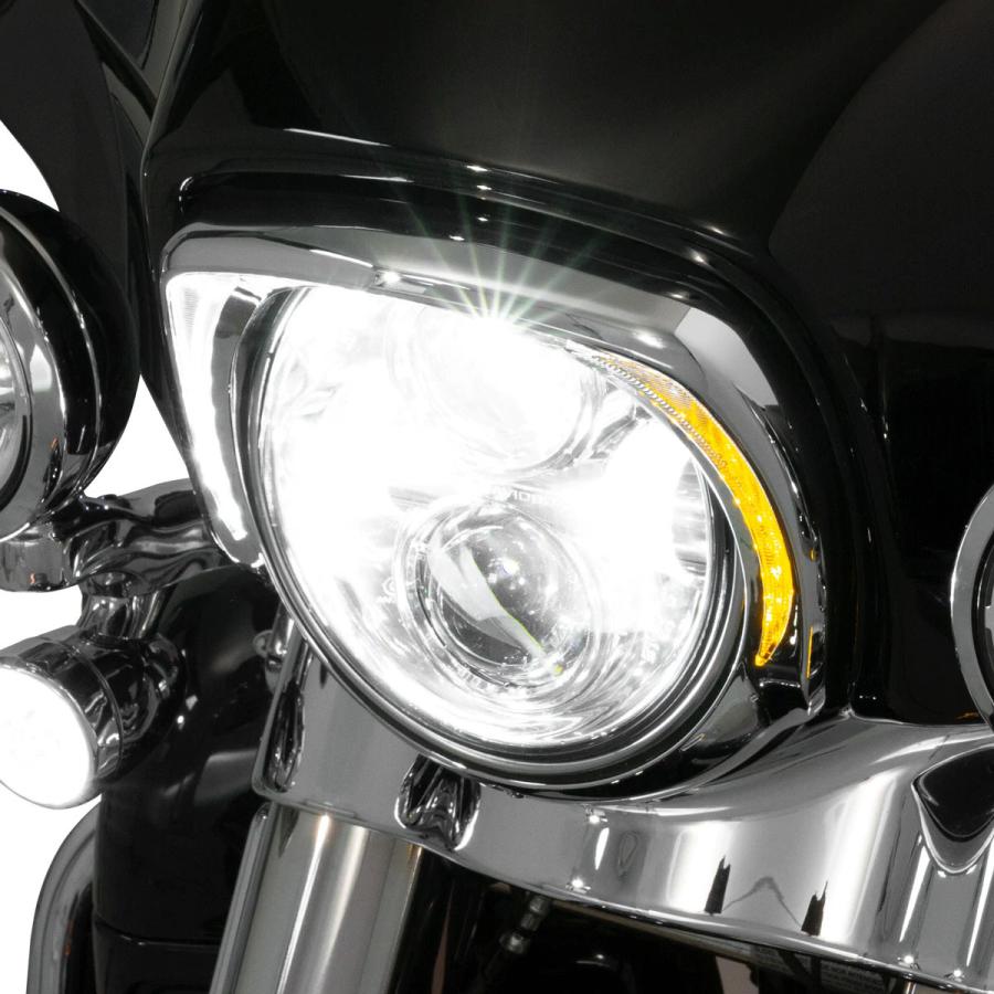 LED Fang ウインカー役立つこと付き添い人ヘッドライトベゼル クローム CIRO