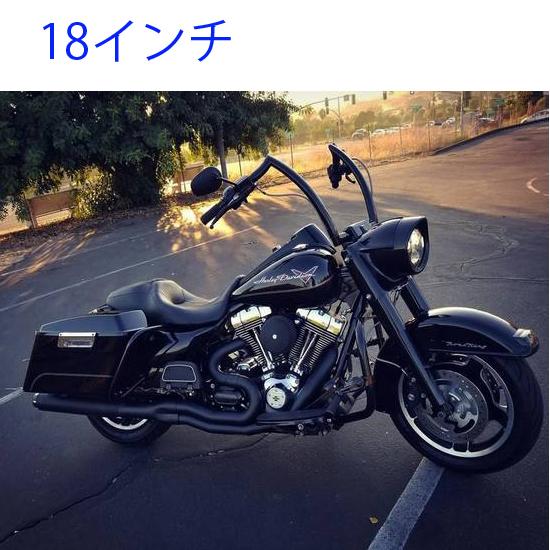 Handlebar Lee CORDOVA 18インチ ブラック : HD-PARTS ハーレーパーツ 
