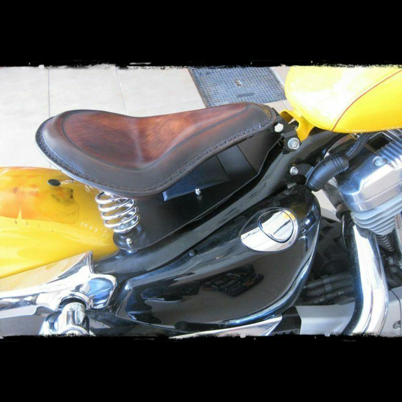 ハーレー スポーツスター dhcustom スプリングシート レザー 革