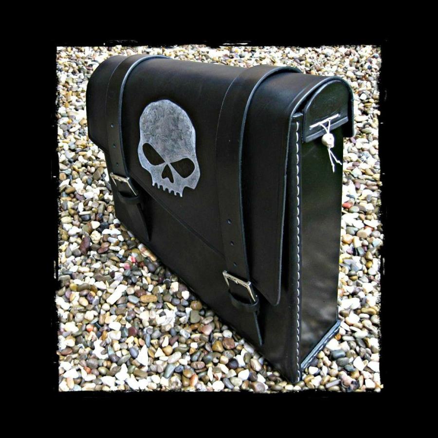 DHC-SBAG-SKL-BLK-A:dhカスタム サドルバッグ スカル ブラック モデルA