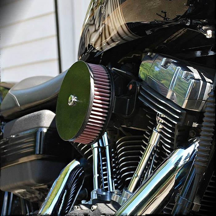 DKcustom ブラック ハイフロー587 エアクリーナー (Premium Breather