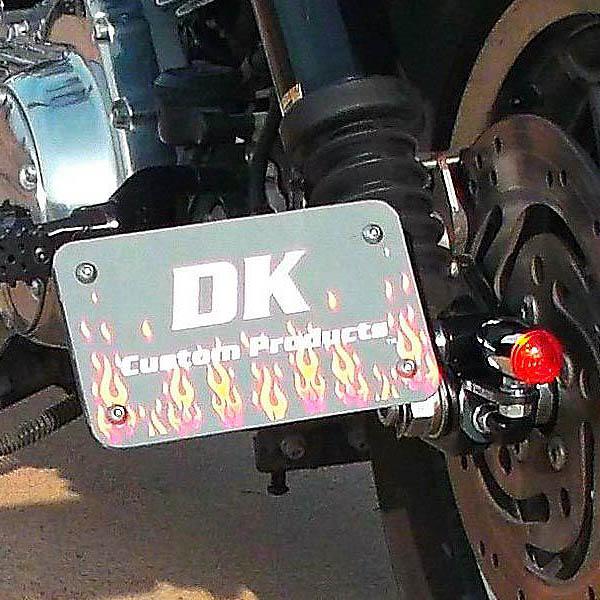 【DK-Custom】 サイドナンバーキット（横）LEDナンバー灯付き １インチ（アクスル用） アクスルシャフト