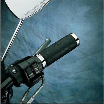 ドラッグSP DS-243105 Drag Specialties ブラックラバー・グリップ