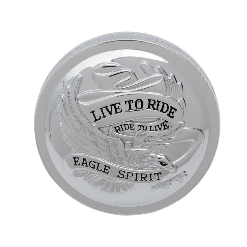 1982〜1995 ハーレー Live to Ride ガスキャップ ベント付き クローム Drag Specialties