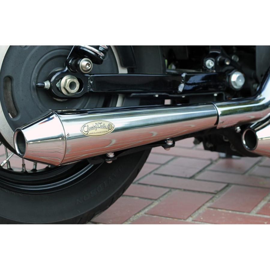 グッズ GW-4001 GLEAMING WORKS SHAKERSスリップオンマフラー ポリッシュ 車、バイク、自転車-マフラー