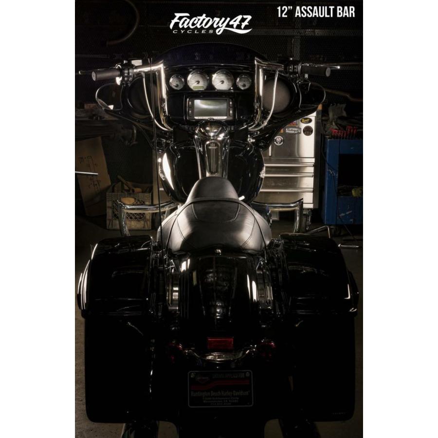 Factory47 ASSAULT ハンドルバー FLHX/FLHT クローム 10インチ : HD