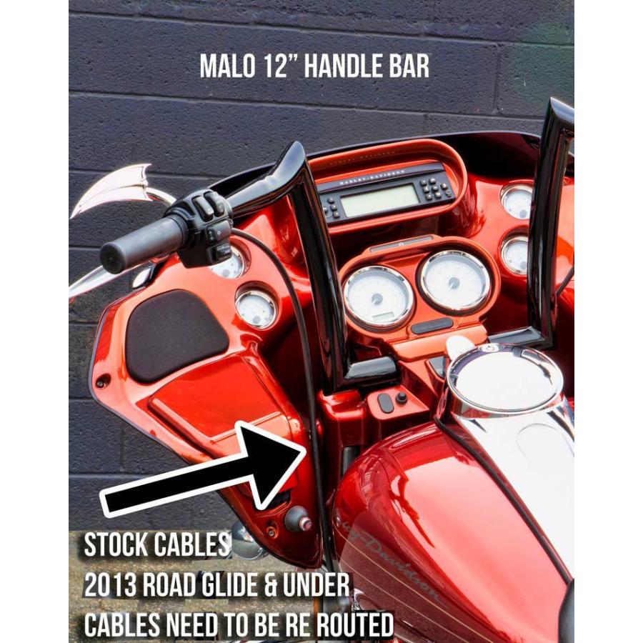 Factory47】HB1805012B MALO ハンドルバー グロスブラック 12インチ