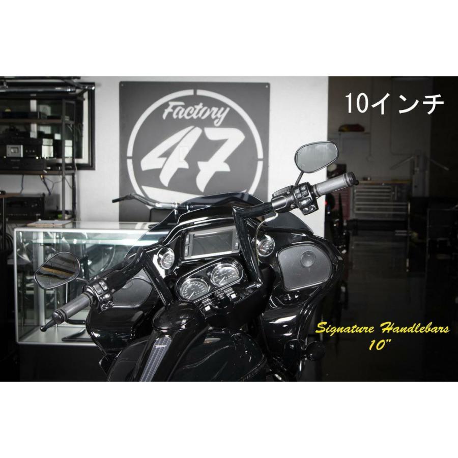 Factory47】シグネチャー ハンドルバー FLTR グロスブラック 14インチ