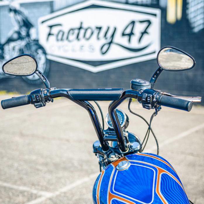 Factory47 MX47 ストレートTバー パッド付 14インチ ブラック : HD-PARTS ハーレーパーツ カスタム専門店 - 通販 ...