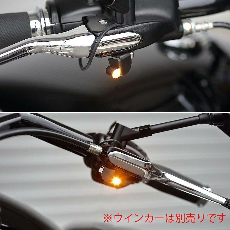 キジマナノウインカー NANO LED ハーレー　スポーツスター キジマ□ウインカーランプNano & ミラーボルトマウントステーSET 14Y