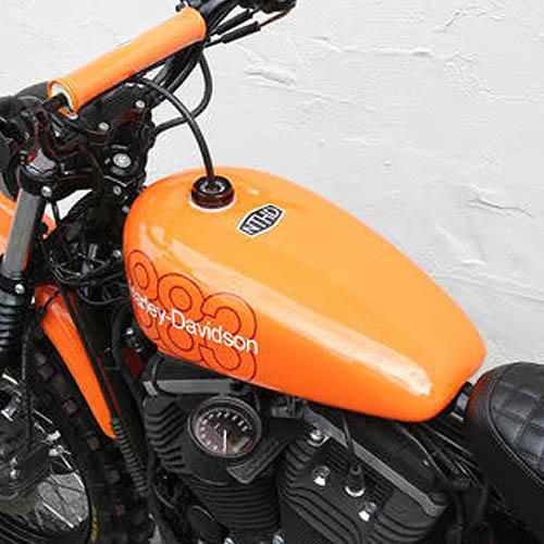 ビックシーダー製アルミタンクスポーツスター04〜06キャブ車最終値下げ ビッグシーダー トラックマスター アルミ フューエルタンク 2004〜2006