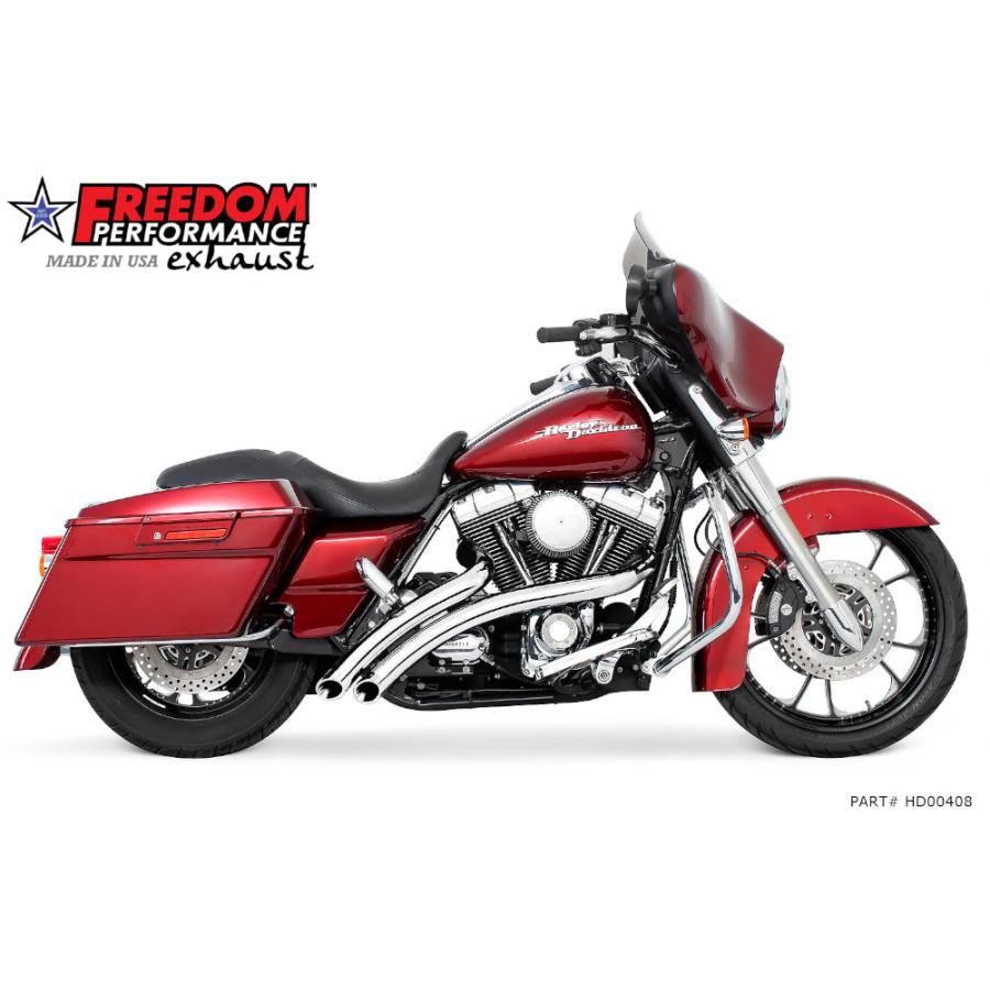 FreedomPerformance Sharp Curve Rad High 2in2 クロームマフラー : HD