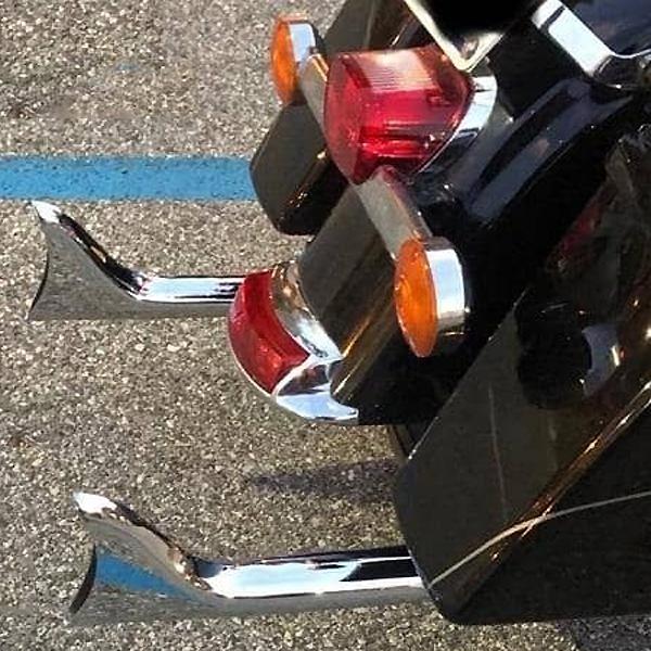 Sharkroad M8 ツーリング用 36インチ・フィッシュテールマフラー
