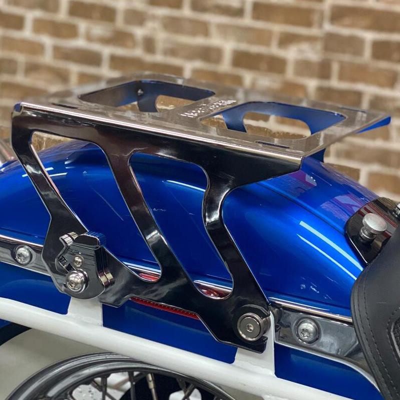 ハーレー用 シートマウントステー クロームメッキ　ソフテイル用 HOG WORKZ M8ソフテイル・ソロシート用ツアーパックマウント クローム
