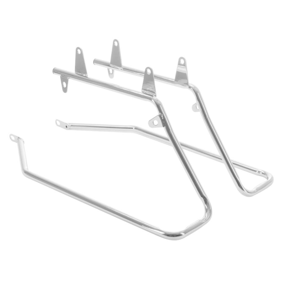 HOG WORKZ ストレッチサドルバッグコンバージョンキット クロームブラケット/ビビッドブラック_2