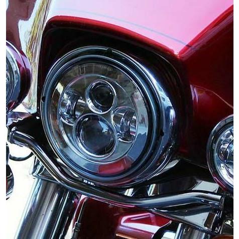 ホグワークズ HW195001 HOGWORKZ LED 7インチ・ヘッドライト クローム