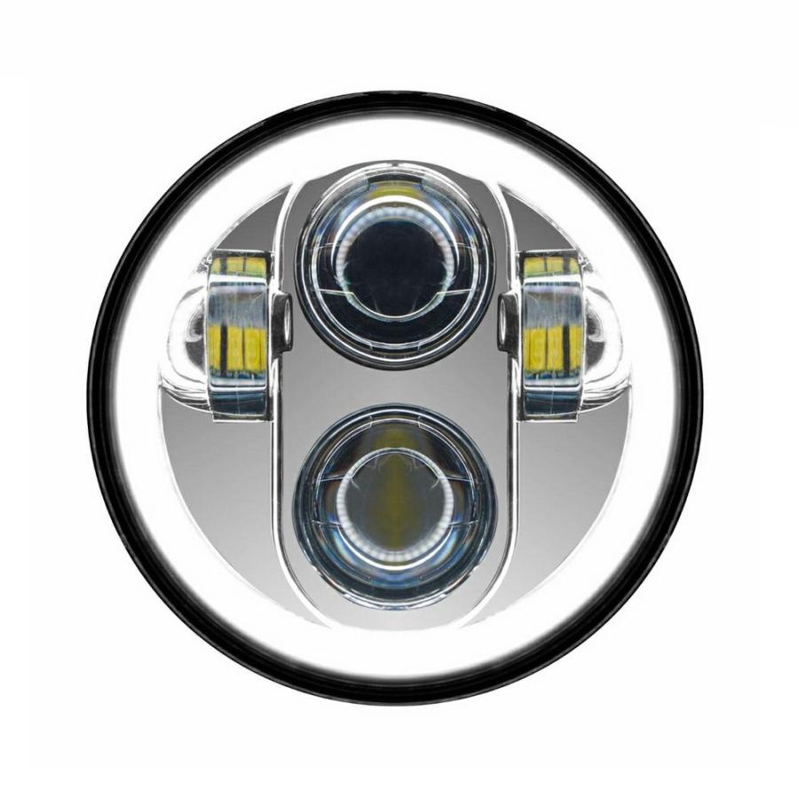 ホグワークズ HW195012 5-3/4インチ LEDヘッドライト ホワイトHALO