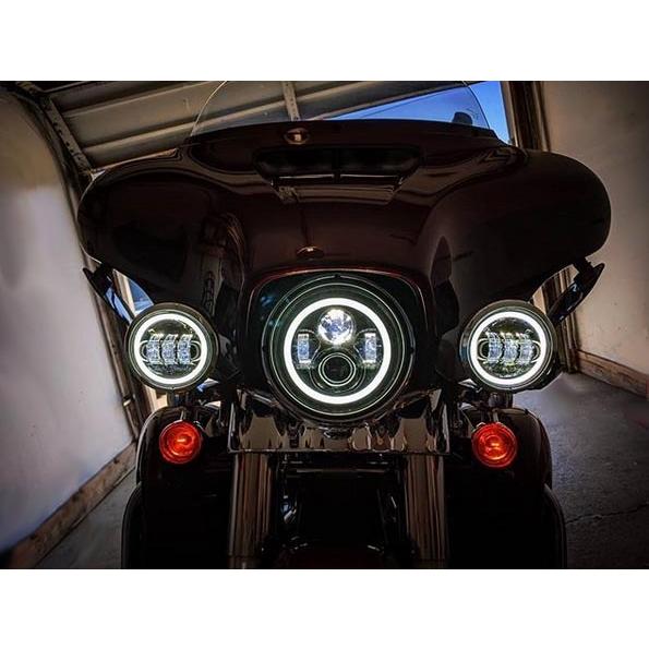 Hog Workz 4.5インチ ハロメーカー LED補助ランプ ブラック HW195206