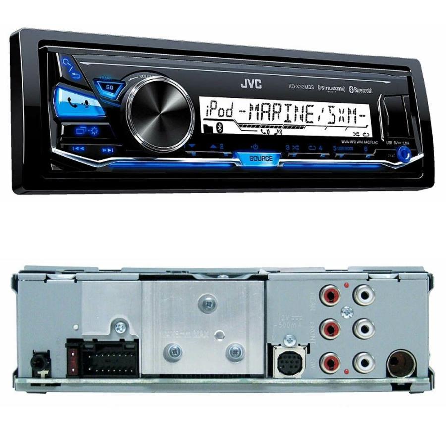 ハーレー ツーリング ブルートゥース対応4CHアンプ内蔵デッキ JVC KD