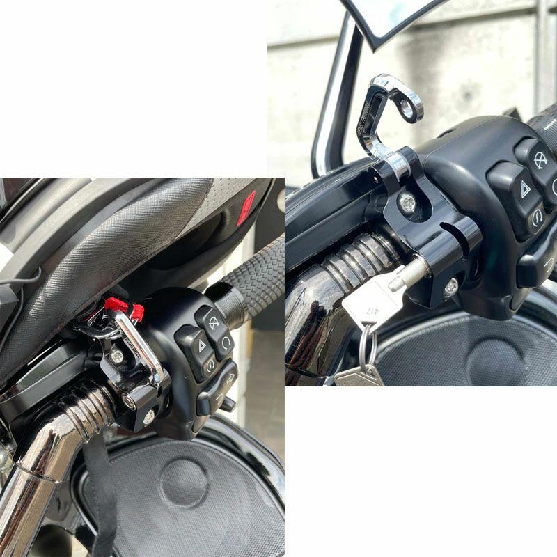 ケンズファクトリー　ネクストレベル ヘルメットロック ブラック ネクストレベル ハンドルバー パーチクランプ ヘルメットロック