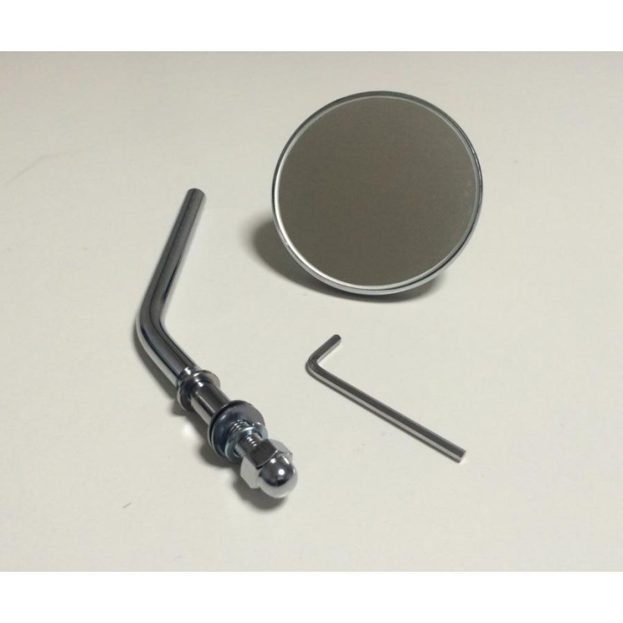 KO-MIR-3-C ラウンドミラー 3inch クローム ショートステー : HD-PARTS