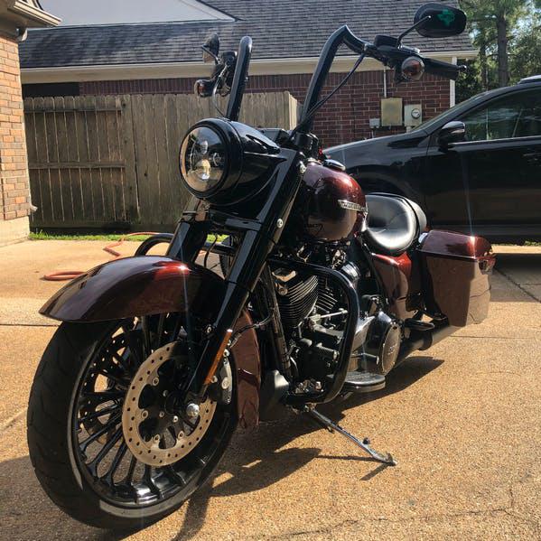 KST Kustoms SPEARHEAD 1.5インチ径 3ピース・ハンドルバー 10インチ グロスブラック : HD-PARTS ハーレー ...