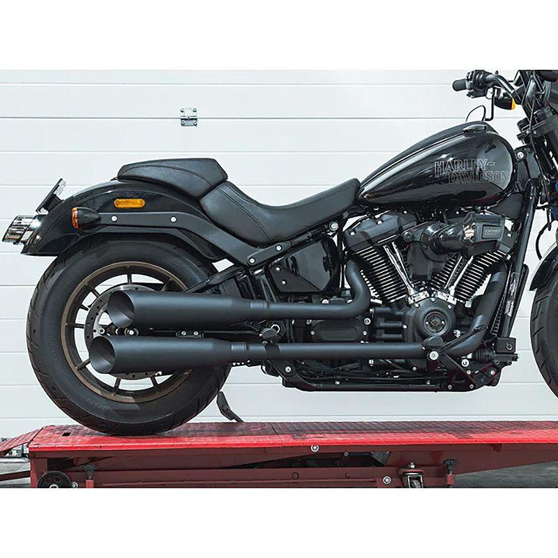 M8 ストリートボブ、ローライダー/S、スタンダード ショットガン 2-2 フルエキゾーストマフラー (ブラック) コブラスポーツの画像