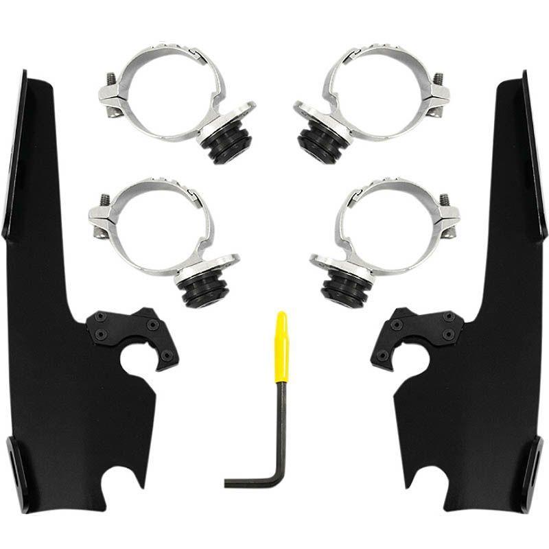 メンフィスシェード MEB2013 FAT/SLIM用 デタッチャブルマウントキット ブラック 2014〜2017 FXDL、2018〜2020 FXLR