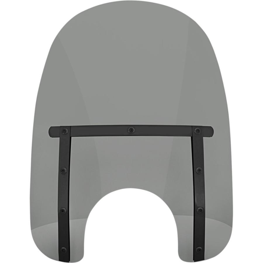 Memphis Shade SLIM ウインドシールド スモーク 17インチ ブラックストラップ MEB42112
