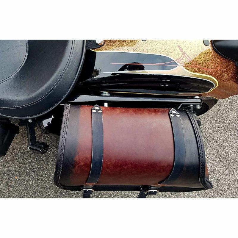 エンズクオイオ Middle Dyna レザーサドルバッグ 29.5L (ディスト