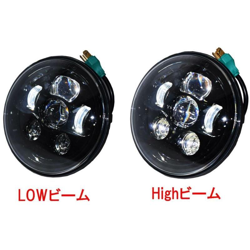 7インチ LEDヘッドライト ブラック : HD-PARTS ハーレーパーツ