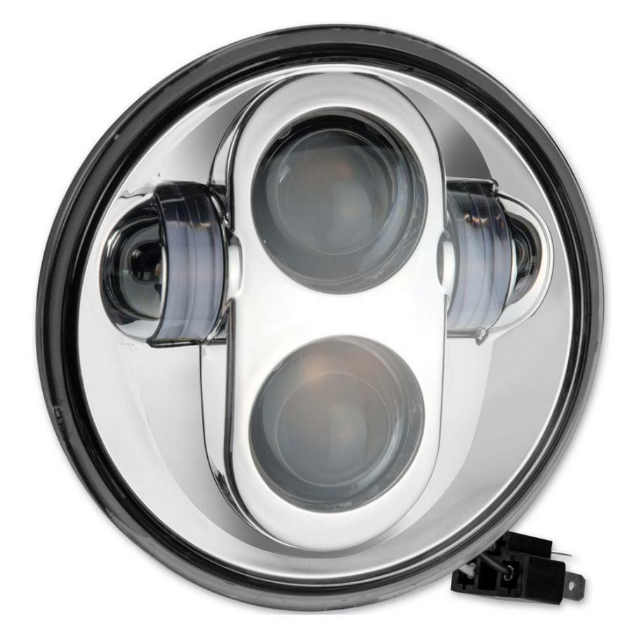 WMW MS-57R-001 プロジェクターLED 5-3/4インチ・ヘッドライト クローム