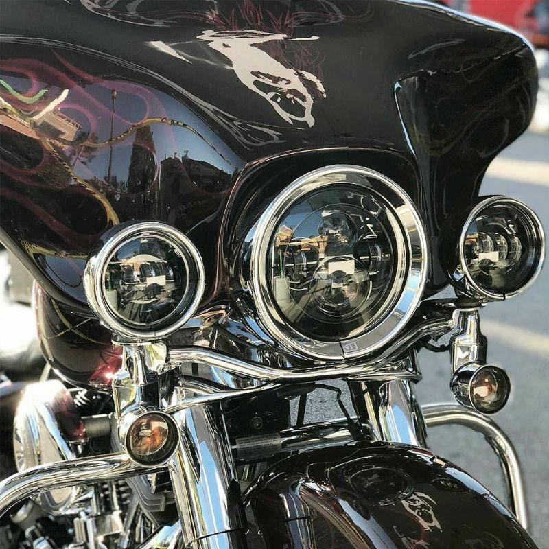 新品未使用　7インチ プロジェクターLEDヘッドライトMS-880N-B MS-880N-B LED 7インチ ヘッドライト ブラック : HD-PARTS