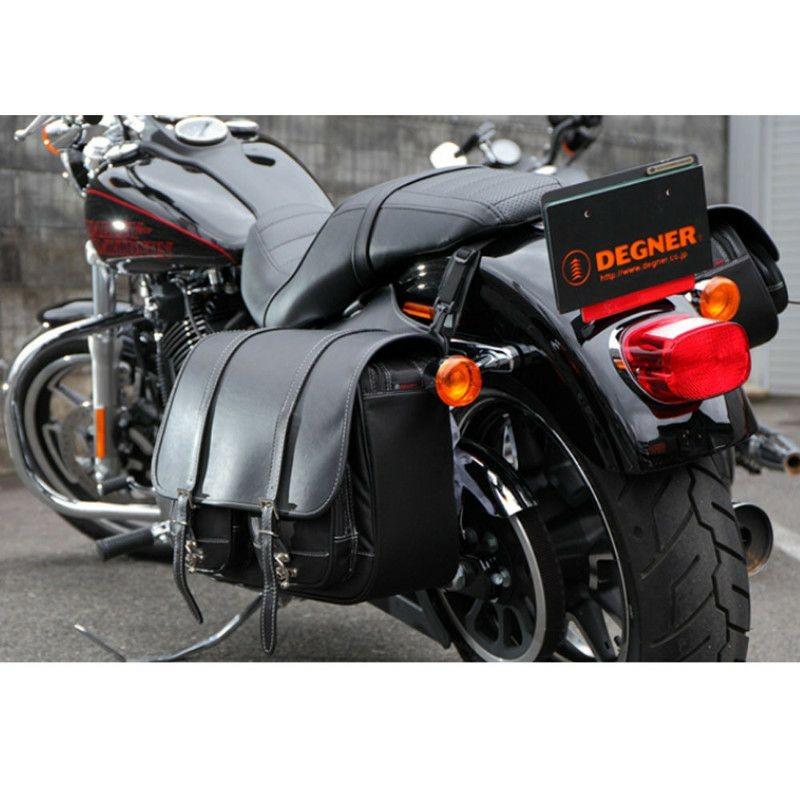 デグナー NB-43B-BK ナイロンサドルバッグ ブラック 左側20L 右側12L