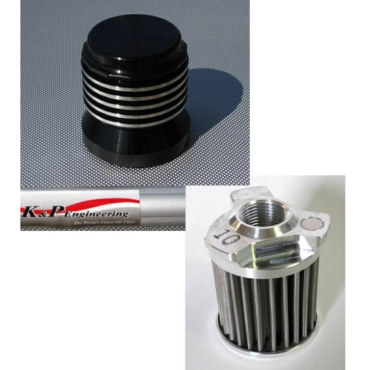 K&P OIL-FILTER-S4ABE ハーレー用ハイパフォーマンス・オイルフィルターキット ブラックコントラスト