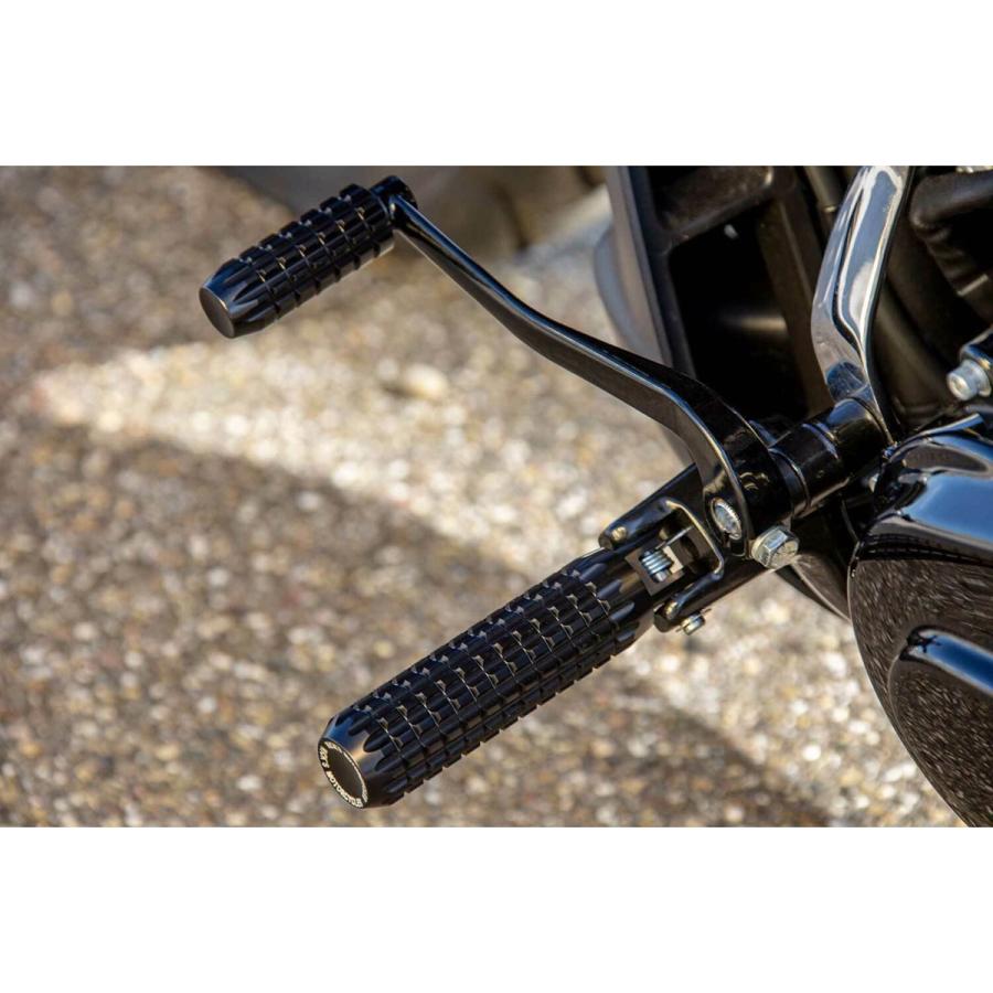 Ricks Motorcycles AK47デザイン・M8ソフテイル用ライダーフットペグ ブラック_3