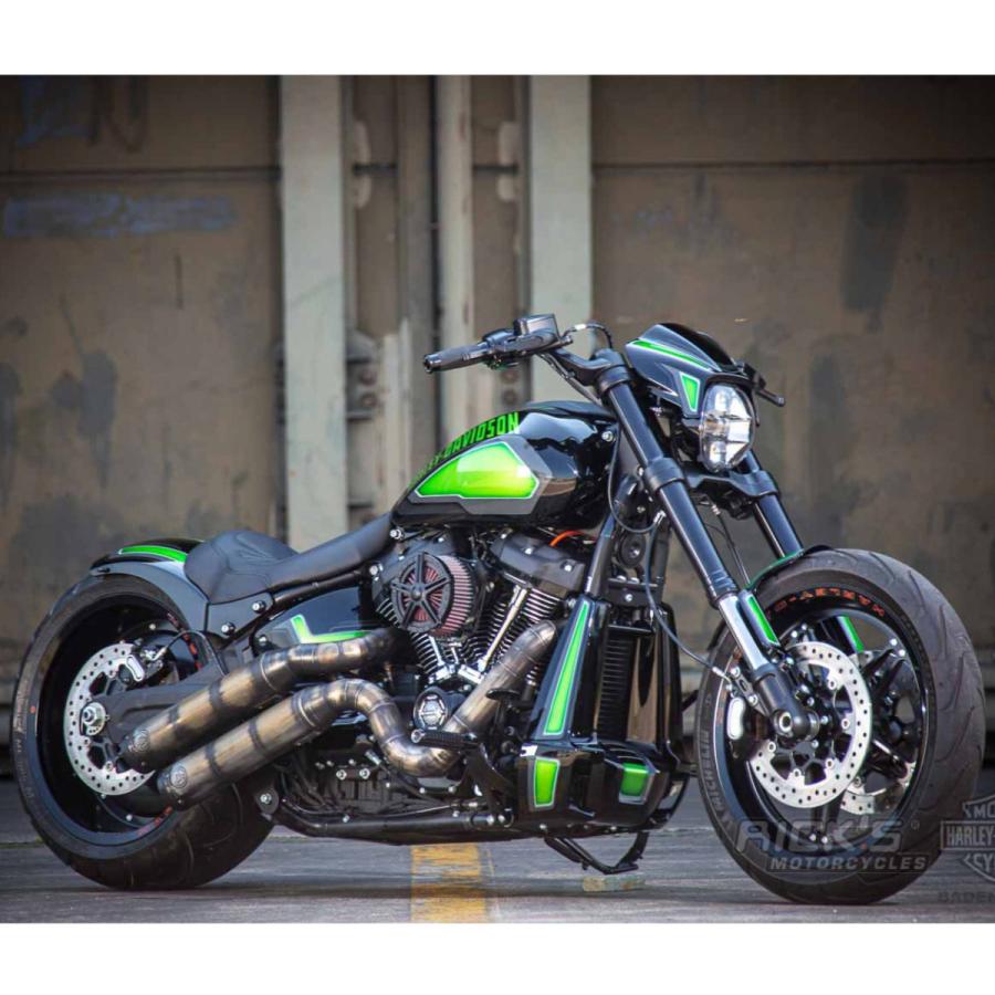 Ricks Motorcycles AK47デザイン・M8ソフテイル用ライダーフットペグ ブラック_4