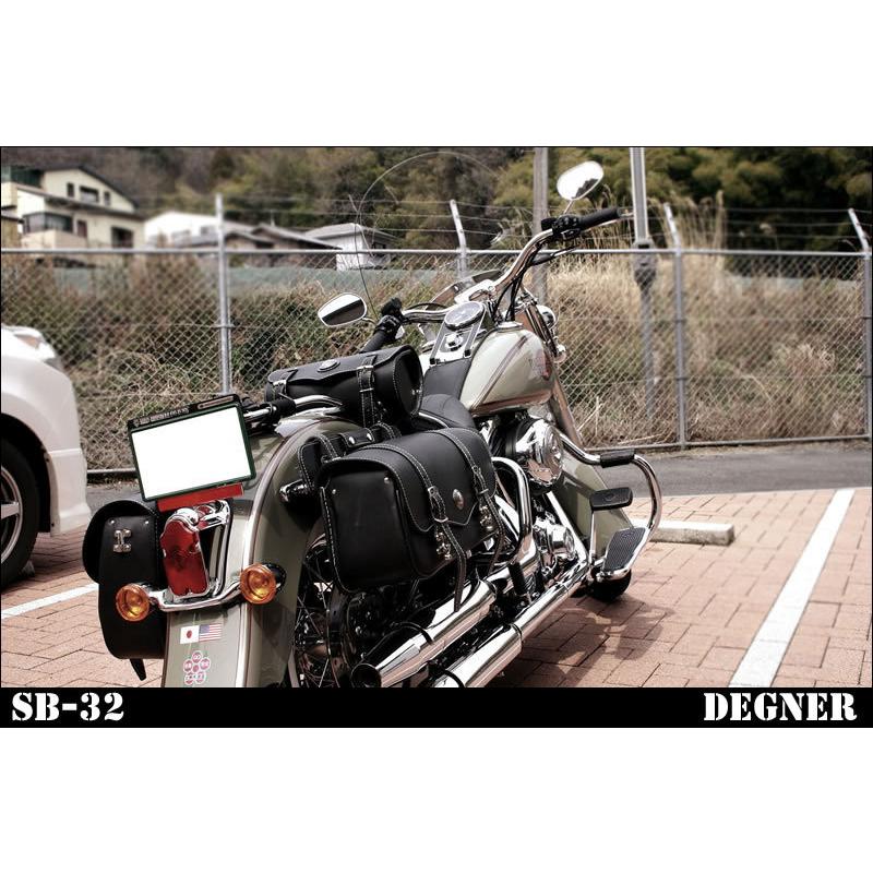 デグナー SB-32-BK マフラー側 本革サドルバッグ ブラック : HD-PARTS 