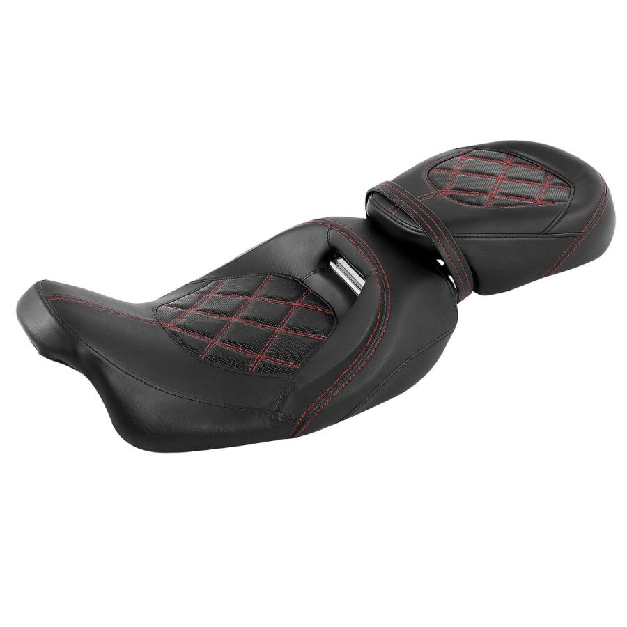 ロープロファイル シートセット レッドダブルダイアモンドステッチ