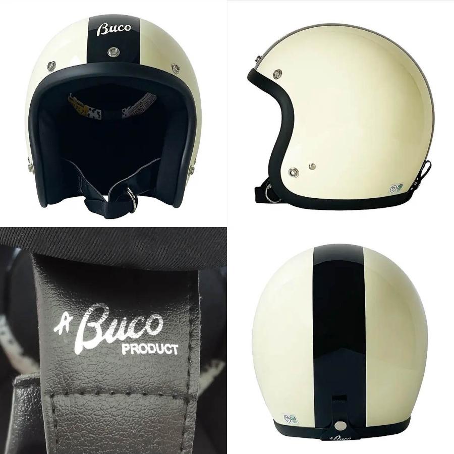 Buco エクストラブコ ヘルメット センターストライプモデル アイボリー